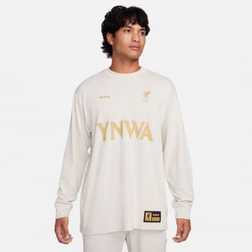 Nike LeBron James X Liverpool FC Max90 Long Sleeve Soccer T-Shirt - White
